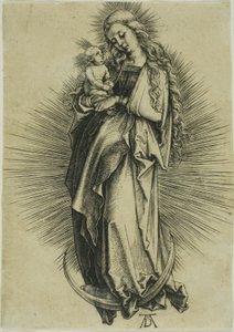 Neitsyt puolikuussa tekijältä Albrecht Dürer