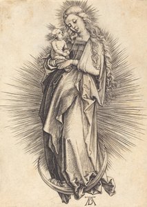 Neitsyt puolikuussa, n. 14981499. tekijältä Albrecht Dürer