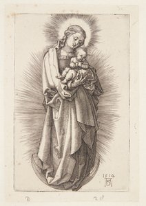 La Verge a la mitja lluna amb una diadema tekijältä Albrecht Dürer