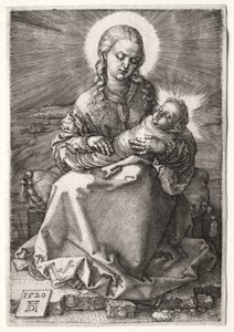 Neitsyt kapaloituneen lapsen kanssa tekijältä Albrecht Dürer