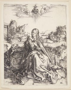 Neitsyt sudenkorennon kanssa tekijältä Albrecht Dürer