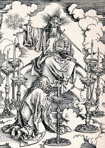 Seitsemän kynttilänjalan visio, 1498 1906. tekijältä Albrecht Dürer