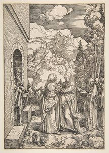 Vierailu, Neitsyen elämästä, 1503-4. tekijältä Albrecht Dürer