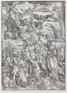Babylonin huora sarjasta "The Apocalypse" tekijältä Albrecht Dürer