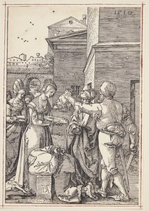 Pyhän Johannes Kastajan pään mestaus tekijältä Albrecht Dürer