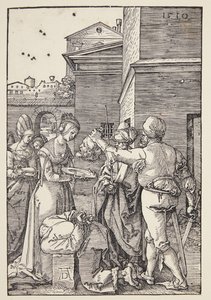 Pyhän Johannes Kastajan pään mestaus tekijältä Albrecht Dürer