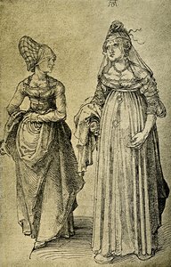 Nainen Nürnbergistä ja venetsialainen tekijältä Albrecht Dürer