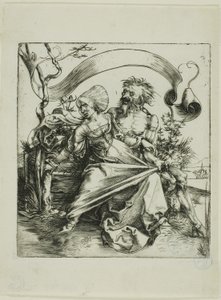 Nuori nainen kuoleman kimppuun (The Ravisher) tekijältä Albrecht Dürer