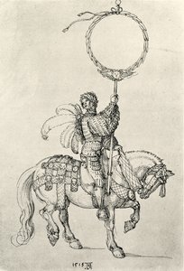 Nuori ratsastaja seppeleen haltijana tekijältä Albrecht Dürer