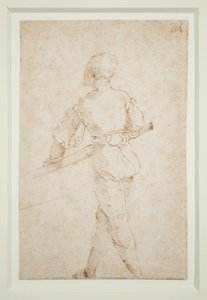 Mies airon kanssa, n. 1520-21 (kynä ja ruskea muste paperille) tekijältä Albrecht Dürer