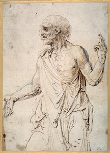 Vanha mies elehtivä (kynä ja muste paperille) tekijältä Albrecht Dürer