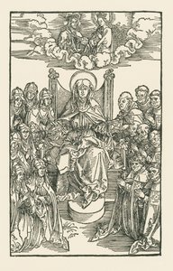 Birgitta nunnien ja munkkien ympäröimänä tekijältä Albrecht Dürer or Duerer