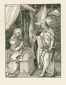 Kristus ilmestyy äidilleen, noin 1510 (puupiirros). tekijältä Albrecht Dürer or Duerer