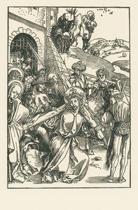 Kristus kantaa ristiä, noin 1500 (puupiirros) tekijältä Albrecht Dürer or Duerer