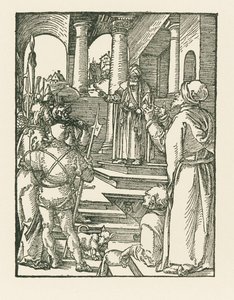Kristus Pilatuksen edessä, noin 1508-09 (puupiirros). tekijältä Albrecht Dürer or Duerer