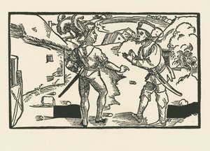 Clinia ja Syrus, noin 1492-93 (puupiirros). tekijältä Albrecht Dürer or Duerer