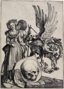 Vaakuna, jossa on pääkallo, n. 1503 tekijältä Albrecht Dürer