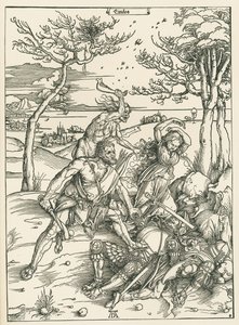 Ercules, noin 1496 (puupiirros). tekijältä Albrecht Dürer or Duerer