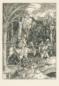 Pako Egyptiin, noin 1504 (puupiirros) tekijältä Albrecht Dürer or Duerer