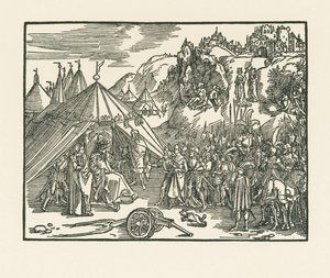 Judith viedään Holoferneksen leiriin... tekijältä Albrecht Dürer or Duerer