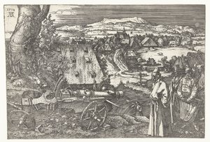 Maisema tykin kanssa tekijältä Albrecht Dürer or Duerer