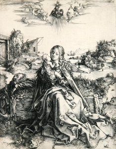 Madonna sudenkorennolla (kaiverrus) tekijältä Albrecht Dürer