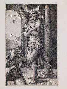 Pylvään surumies, sarjasta "Pieni intohimo". tekijältä Albrecht Dürer or Duerer