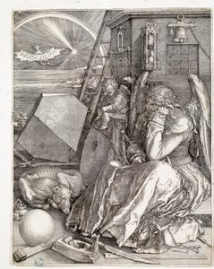 Melancholia I (kaiverrus tekijältä Albrecht Dürer