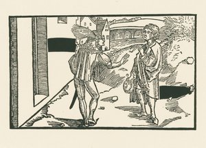 Phaedria ja Parmeno, noin 1492-93 (puupiirros). tekijältä Albrecht Dürer or Duerer