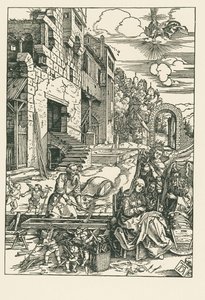 Lepo matkalla Egyptiin, noin 1502 (puupiirros). tekijältä Albrecht Dürer or Duerer