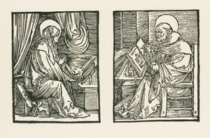 Pyhä Birgitta ja Pietari Almastrasta tekijältä Albrecht Dürer or Duerer