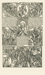 Pyhä Birgitta ja Neitsyt esirukoilevat kadotettujen puolesta. tekijältä Albrecht Dürer or Duerer