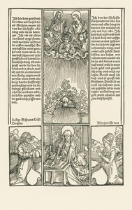 Pyhä Birgitta esirukoilijana ja aviopari rukoilemassa. tekijältä Albrecht Dürer or Duerer