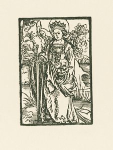 Pyhä Katariina tekijältä Albrecht Dürer or Duerer