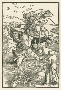 Pyhä Kristoffer, noin 1503-04 (puupiirros) tekijältä Albrecht Dürer or Duerer
