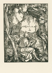 Pyhä Hieronymus luolassa tekijältä Albrecht Dürer or Duerer