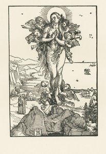Pyhä Maria Magdaleena ekstaasissa, noin 1504-05 (puupiirros). tekijältä Albrecht Dürer or Duerer