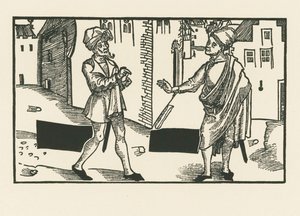 Sannio ja Syrus, noin 1492-93 (puupiirros). tekijältä Albrecht Dürer or Duerer