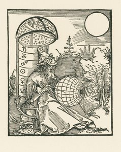 Istuva tähtitieteilijä, jolla on maapallo tekijältä Albrecht Dürer or Duerer