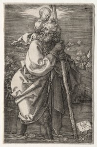 St. Christopher, Kasvot vasemmalle tekijältä Albrecht Dürer or Duerer