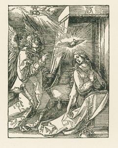 Marian ilmestys, noin 1510 (puupiirros) tekijältä Albrecht Dürer or Duerer