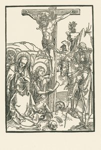 Ristiinnaulitseminen, noin 1500 (puupiirros) tekijältä Albrecht Dürer or Duerer