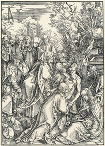 The Tombment, suuresta passiosta, n. 1496-1497 (puupiirros) tekijältä Albrecht Dürer