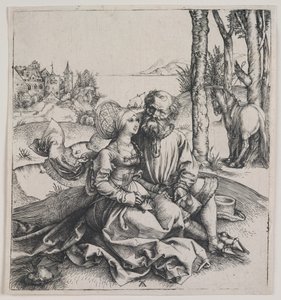 Huonosti valikoitunut pariskunta, noin 1495 (kaiverrus). tekijältä Albrecht Dürer or Duerer
