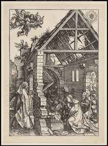 Neitsyen elämä: Syntymä, 1502-03 tekijältä Albrecht Dürer