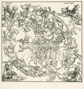 Taivaankehän pohjoinen pallonpuolisko tekijältä Albrecht Dürer or Duerer