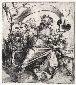 Ravisher, c. 1495 (kaiverrus) tekijältä Albrecht Dürer or Duerer