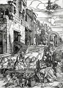 The Rest on the Flight to Egypt, "Life of the Virgin" -sarjasta tekijältä Albrecht Dürer