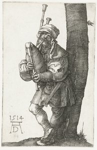 Säkkipillin soittaja tekijältä Albrecht Dürer or Duerer