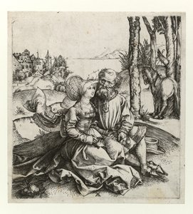 Huonosti valikoitunut pariskunta, n. 1495 tekijältä Albrecht Dürer